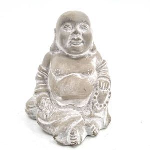 Buddha sitzend Grau