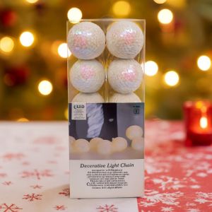 Kerstballen wit Led x 10 Studio