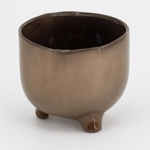 Glanzende pot op voet Brons Ø 11 cm Studio Studio